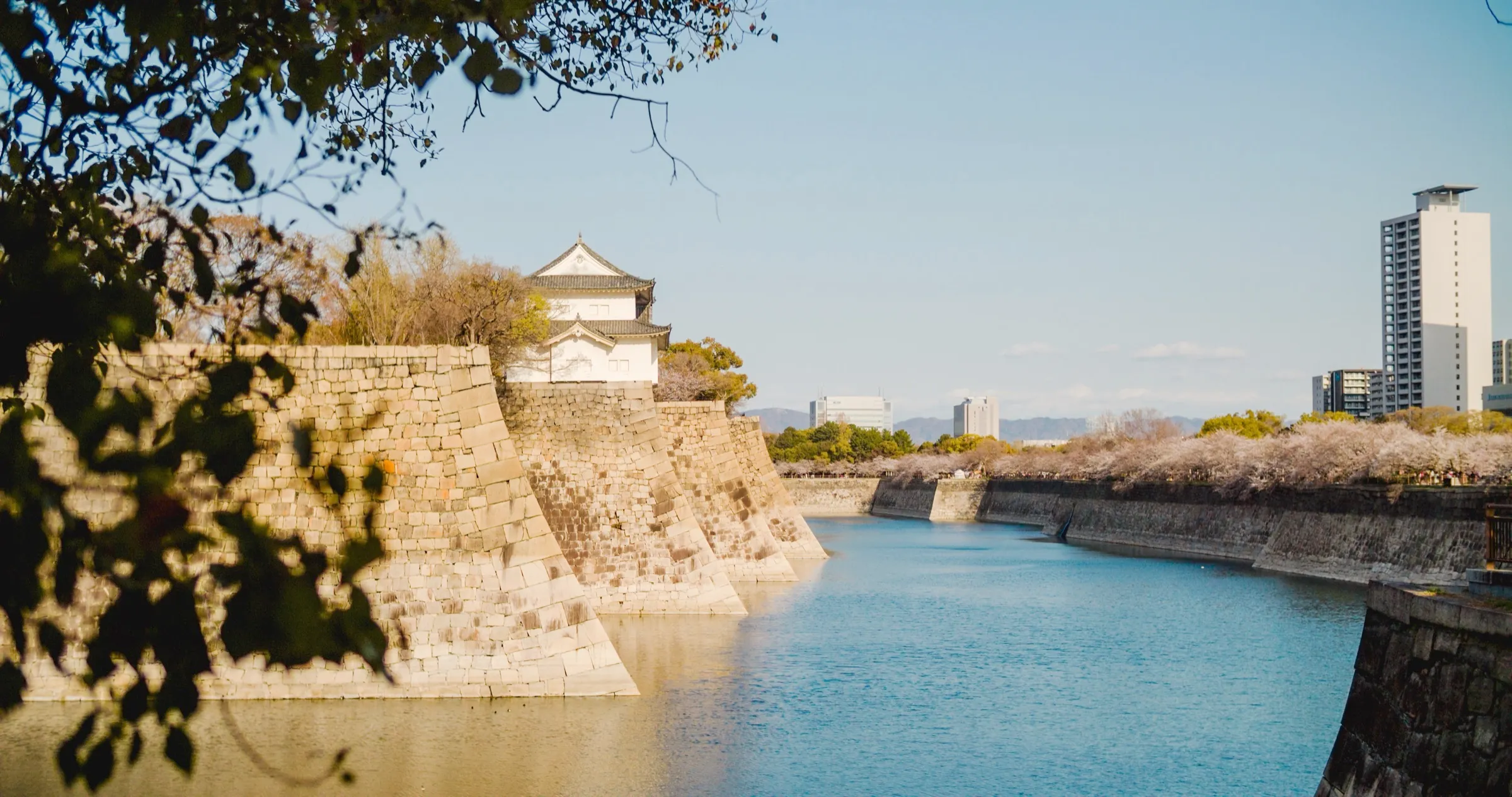 Osaka Castle in the evening light